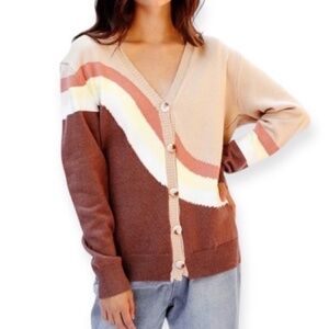 Retro stripe cardigan